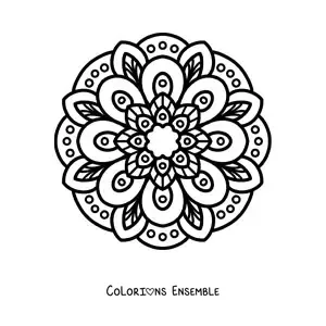 Image à colorier d'un mandala anti-stress