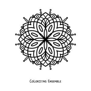 Image à colorier d'un mandala anti-stress