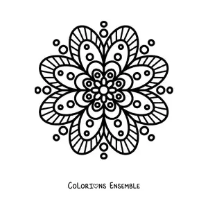 Image à colorier d'un mandala anti-stress