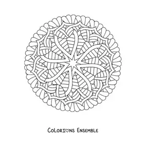 Image à colorier d'un mandala anti-stress