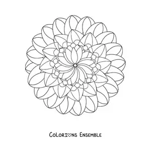 Image à colorier d'un mandala anti-stress