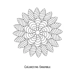 Image à colorier d'un mandala relaxant