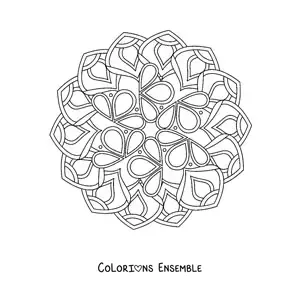 Image à colorier d'un mandala relaxant