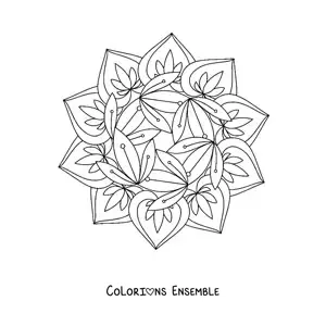 Image à colorier d'un mandala relaxant