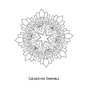 Image à colorier d'un mandala pour lutter contre l'anxiété