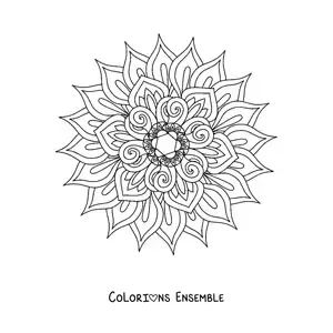 Image à colorier d'un mandala pour lutter contre l'anxiété