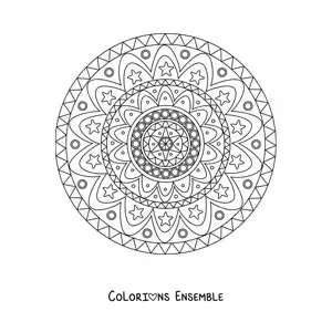 Image à colorier d'un mandala pour lutter contre l'anxiété