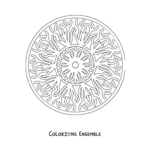 Image à colorier d'un mandala pour lutter contre l'anxiété