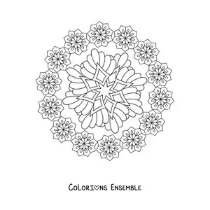 Image à colorier d'un mandala pour lutter contre l'anxiété
