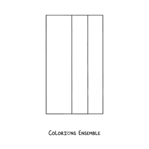 Image à colorier du drapeau de la Colombie à la verticale