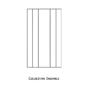 Image à colorier du drapeau du Costa Rica à la verticale