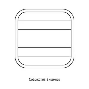 Image à colorier du drapeau du Costa Rica en emoji carré