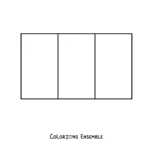 Image à colorier du drapeau de la France à l'horizontale