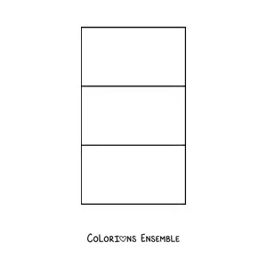 Image à colorier du drapeau de la France à la verticale