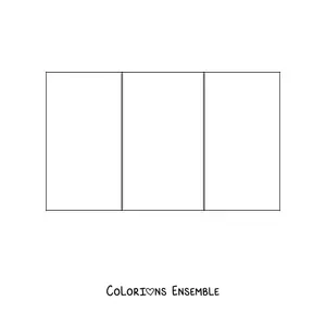 Image à colorier du drapeau de l'Italie à l'horizontale