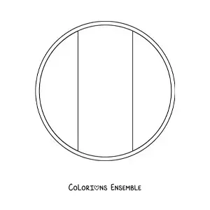 Image à colorier de l'emoji du drapeau rond de l'Italie