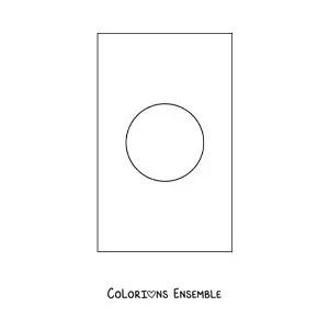 Image à colorier du drapeau du Japon à la verticale