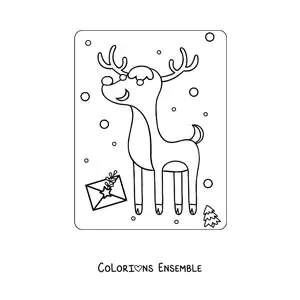 Coloriage de Rudolphe le renne