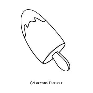 Image à colorier d'une glace à l'eau