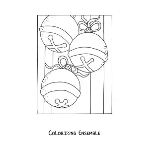 Coloriage de grelots de Noël