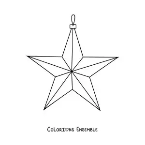Image à colorier d’une étoile de Noël
