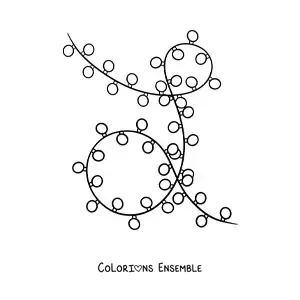 Image à colorier de lumières de Noël