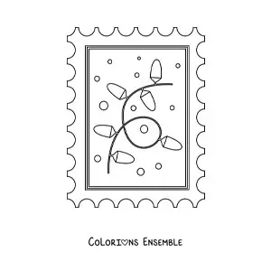 Image à colorier de lumières de Noël