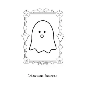 Image à colorier d’un grand fantôme tout simple