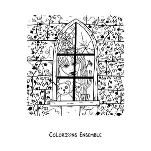 Image à colorier d’un fantôme d’horreur