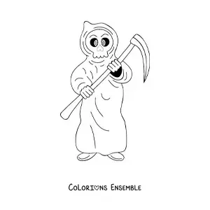 Image à colorier de la mort animée