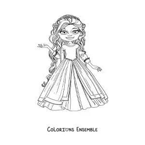 Coloriage de la princesse Raiponce animée