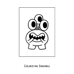 Coloriage d'un extraterrestre content