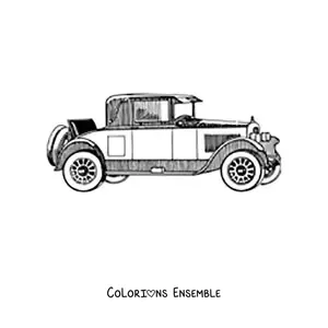 Image à colorier d’une voiture vintage