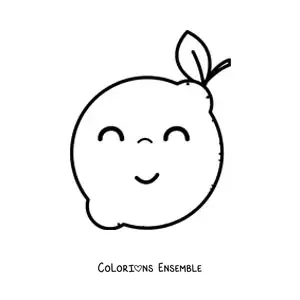 Image à colorier d'un citron tout tendre