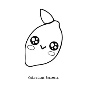 Image à colorier d'un beau citron
