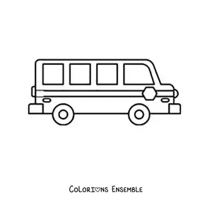 Image à colorier d’un autobus scolaire