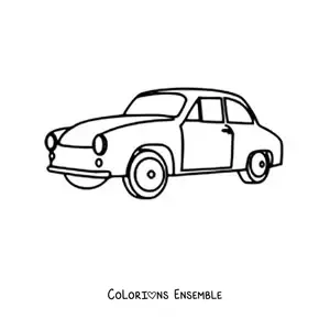 Image à colorier d’une voiture