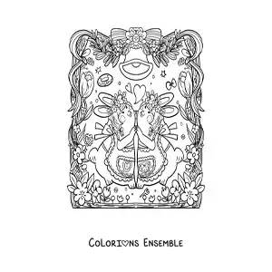 Coloriage de mignons lapins amoureux qui dansent