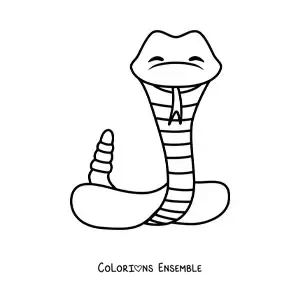 Coloriage d'un serpent à sonnette