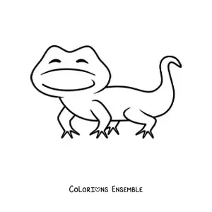 Coloriage d'un lézard du désert