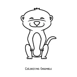 Coloriage d'un suricate