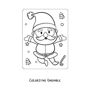 Coloriage de saint Nicolas souriant
