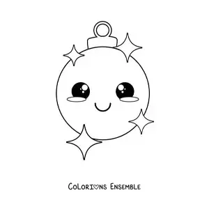 Coloriage d'une boule de Noël