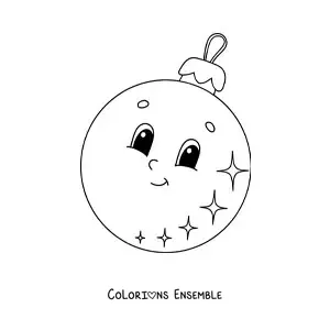 Coloriage d'une décoration de Noël