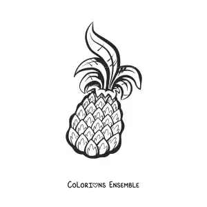 Image à colorier d'un ananas
