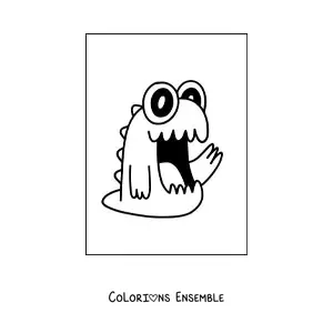 Coloriage d'un monstre extraterrestre