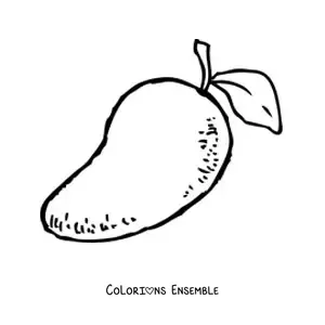 Image à colorier d'une mangue