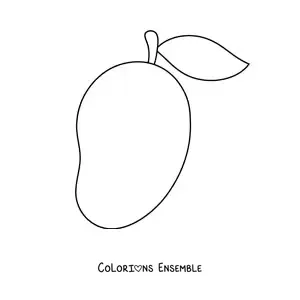 Image à colorier d'une mangue