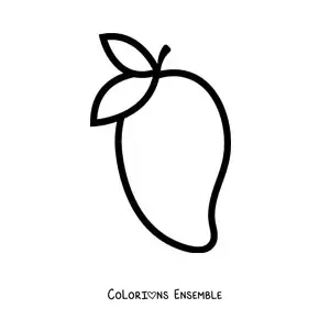 Image à colorier d'une mangue