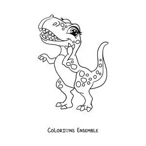 Coloriage d'une femelle tyrannosaure rex
